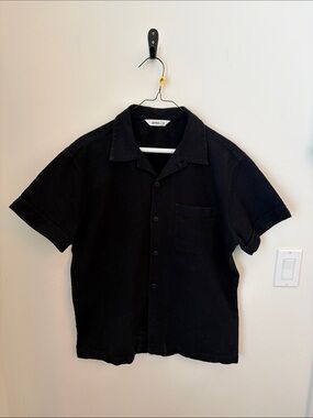 3Sixteen Vacation Shirt in Black Jacquard (Size M)